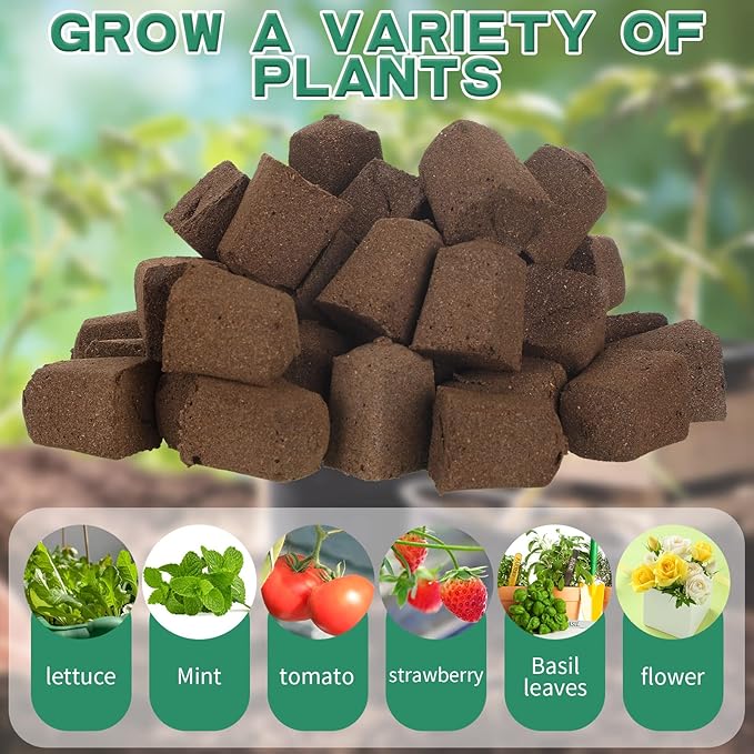 Amyhill Hydroponic Sponges Grow Starter Pods Organic Growth Sponge Starter Plugs for Plant Cloning Growing (200 Pieces)