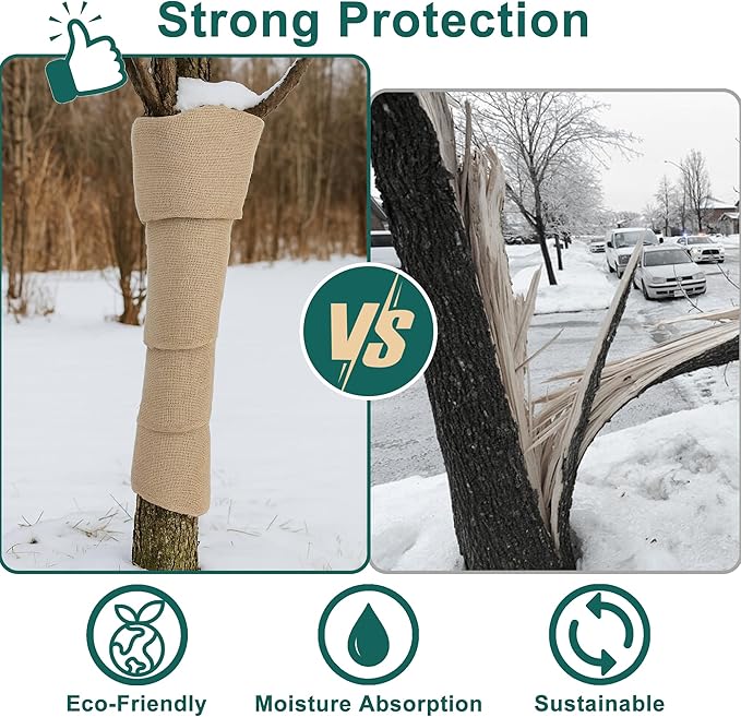 Nature Burlap Fabric Roll, Burlap Tree Wraps Trunk Protector, Winter Frost Plant Blankets Cloth, Landscape Weed Barrier Fabric, Erosion Control Blankets, DIY Garden Raised Bed Liners (40 Inch x 33 Ft)