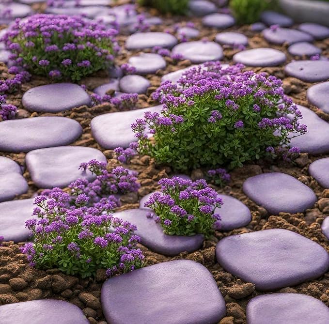 21000+ Magic Purple Creeping Thyme Seeds for Planting Ground Cover Plants Heirloom Flowers Perennial Thyme Non-GMO Thymus Serpyllum Seed