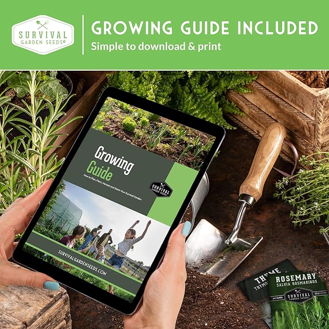 Tomato Seeds 10 Variety Pack for Planting - Cherokee Purple, Roma, Cherry, Aunt Ruby's Green, Hillbilly, Mortgage Lifter, Brandywine, & More - Non-GMO Heirloom Tomatoes - Survival Garden Seeds