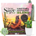 5 Dry Qt Cactus & Succulent Potting Soil Mix, USA Made - Gritty, Fast Draining, Soilless, Root Boosting, Peat-Free - Growth of Cactus, Succulents, Jade, Aloe Vera (5 Qt)