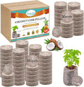 Legigo 100 PCS Coco Coir Seed Starter Pellets, 35mm Coconut Coir Soil Plugs for Seed Germination, Compressed Seed Plant Starter Soil Pods Plugs for Starting Seed Planting Herbs Flowers Vegetables