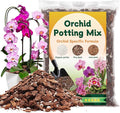 Orchid Potting Mix,Premium Orchid Bark Potting Mix for Repotting Blend with Pine Bark,Perlite,Coco Peat, Natural Ingredients for Indoor Potted Plant, Well Drainage and Ventilation 1QT