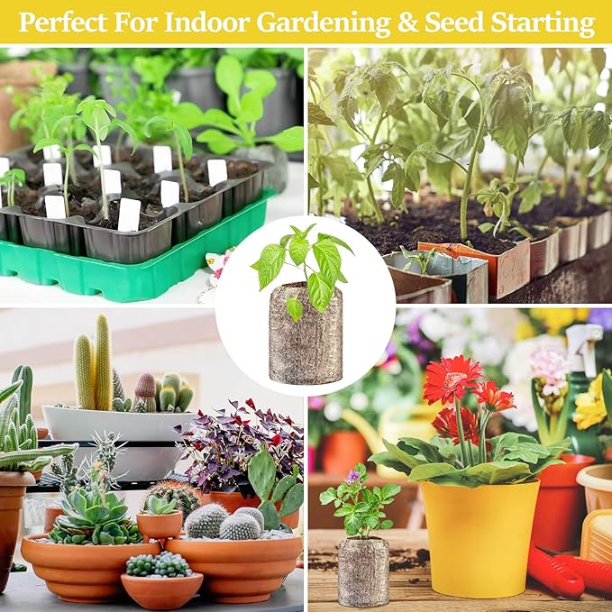 Legigo 100 Pcs 30mm Seed Starter Peat Pellets Pods for Seedlings- Compressed Seed Starting Pellets Seed Starter Pods Plugs Soil Peat Pods for Starting Seeds, Garden Planting Herb Flower Vegetables