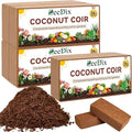 ZeeDix 5 Pack Coconut Coir Bricks, 100% Organic Compressed Coco Coir Brick Seed Starter Potting Soil for Plants, Premium Coconut Fiber Substrate with Low EC & pH Balance for Gardening Flower Herbs