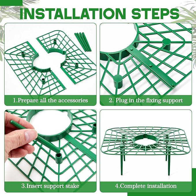 12 Sets Square Strawberry Plant Support with Mesh Plant Cover, Strawberry Growing Kit with Iron Nails for Garden Vegetables Keep Berries Clean