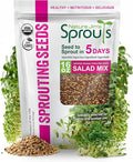 Nature Jims Sprouts Organic Salad Mix – Non-GMO Microgreen Seeds for Growing – Healthy Broccoli, Alfalfa, Radish & Clover Sprouting Variety Blend – Microgreens & Sprouts Seeds for Home Gardening – 1lb