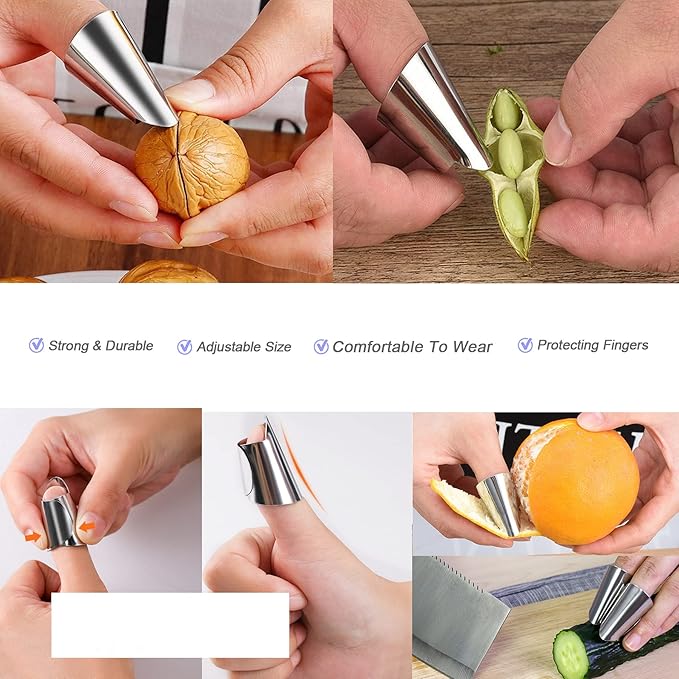24Pcs Silicone Gardening Thumb Knife Pruner Anti-Cut Finger Cover Pruner Knife-Plants Fruit Vegetable Potted Kitchen Pickers Plant Picking Trim Harvesting Cutter Separator Garden Tool with Case