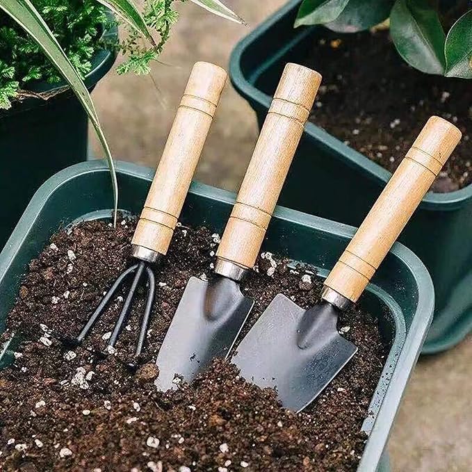 3 Set Gardening Loosening Tools, 6.8 Inch Small Metal Loosening Soil and Weeding Gardening Hand Tools for Planting and Flower (3)