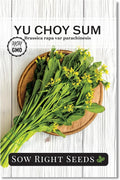 Sow Right Seeds - Yu Choy Sum Seeds for Planting - Unique Chinese Cabbage Variety - Asian Vegetable - Easy to Grow - Non-GMO Heirloom Greens - Versatile in Large Gardens or Small Spaces (1)