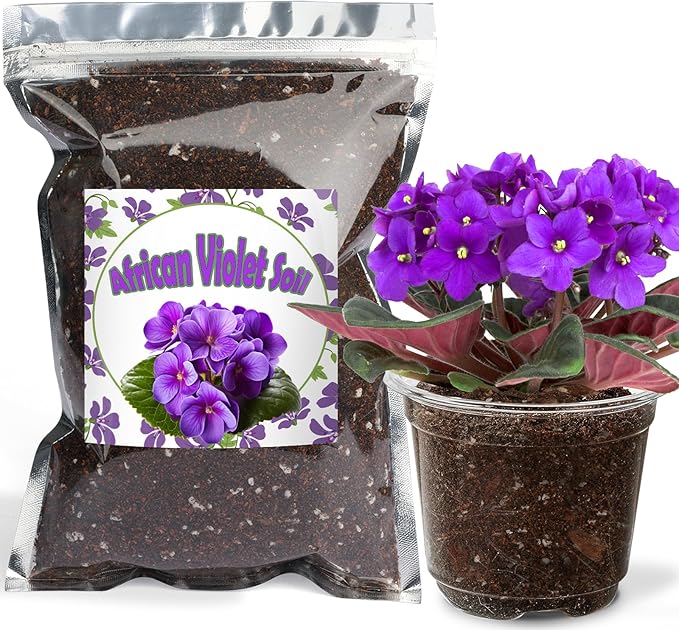 Organic African Violet Potting Mix, Indoor Plants Potting Mix for All Potted Saintpaulia, Grow Healthy houseplants Indoors