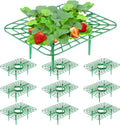 Havawish 10 Pack Strawberry Plant Support Holder for Chocolate Covered Strawberries Square Outdoor Plant Stand Holder, Growing Racks Growing Frame for Keeping Garden Clean