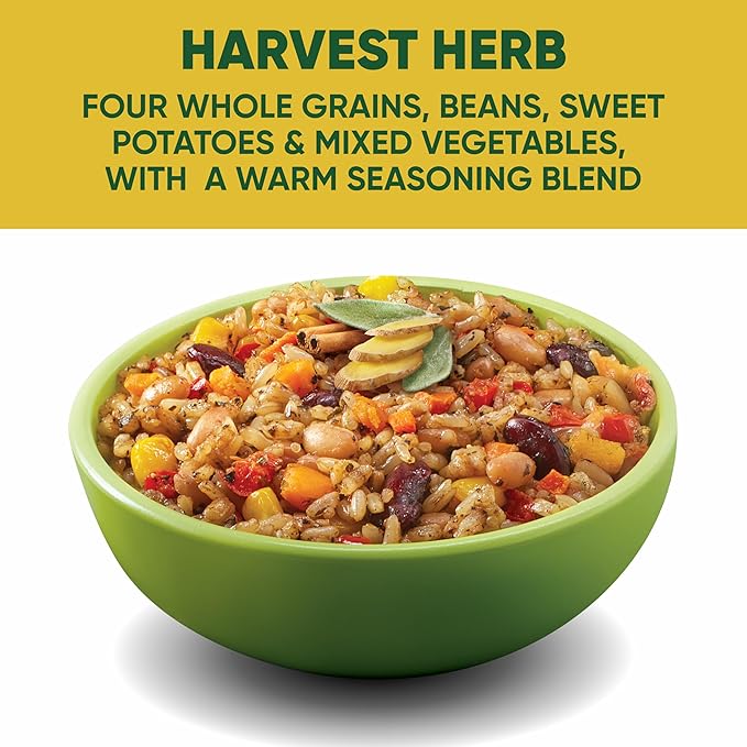 SEEDS OF CHANGE Organic High Protein Bowl Harvest Herb, Prepared Entrée, Microwave in 90 Seconds, 9 oz (Pack of 6)