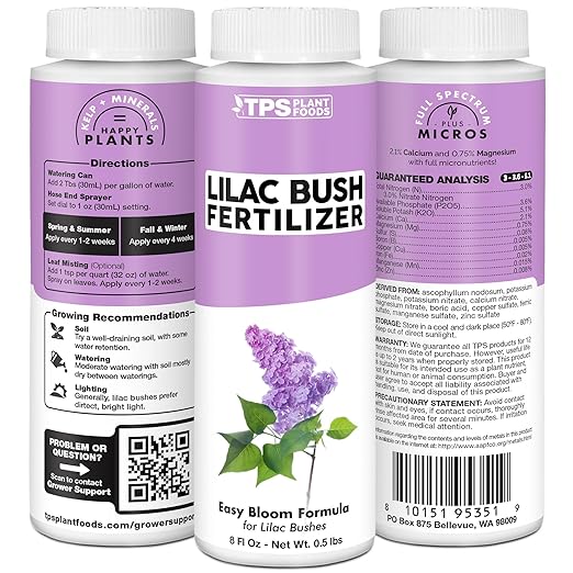 Lilac Fertilizer – Liquid Plant Food for More Blooms, Sweet Fragrance & Healthy Shrub Growth, 32 oz