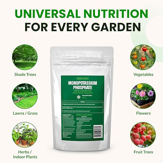 Humboldts Secret Monopotassium Phosphate 0-52-34 | MKP Fertilizer Bloom Booster for Flowers, Fruits & Vegetables | High Purity Water Soluble Phosphorus and Potassium Plant Food | 2 lb