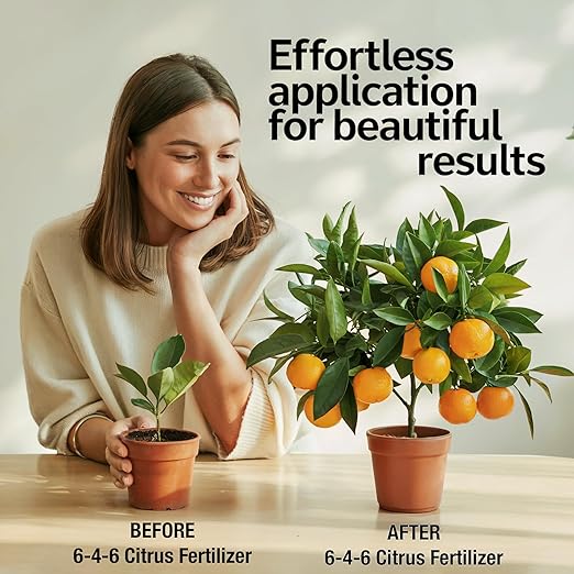 𝐁𝐄𝐒𝐓𝐒𝐄𝐋𝐋𝐄𝐑 Citrus Fertilizer + Vital Micronutrients - Perfect Balanced NPK for All Citrus - for Indoor and Outdoor Plants - Orange, Lime, Avocado and Lemon Tree Fertilizer - 4 QUARTS