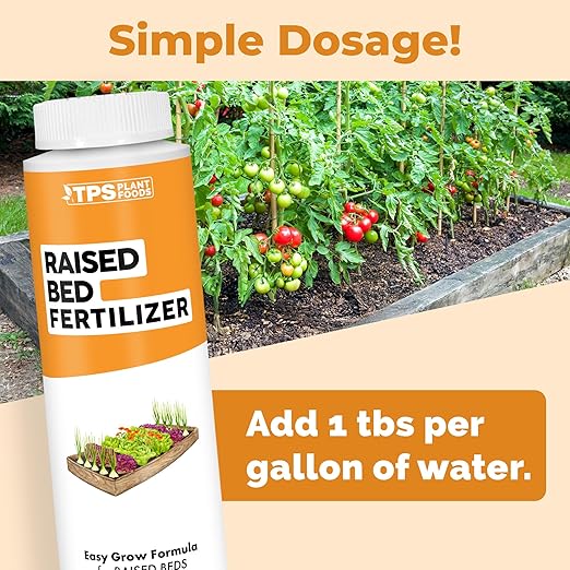 Raised Bed Fertilizer – Liquid Plant Food for Higher Garden Yields, Strong Root Development & Healthy Vegetable Growth, 8 oz