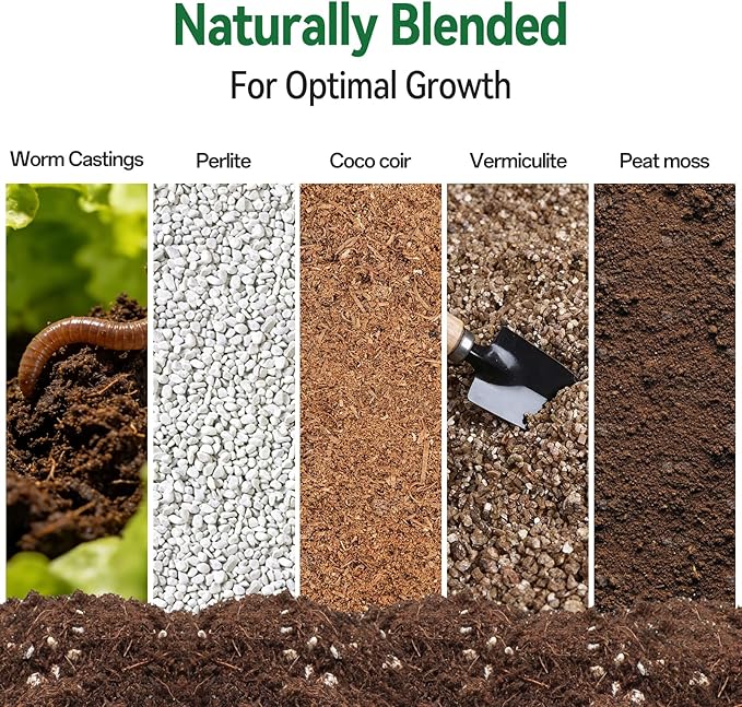 Zeedix Potting Soil Mix for Indoor Houseplant, Include Perlite, Compost, Peat Moss, Coco Coir and Vermiculite, Well Draining Potting Mix, Promote Healthy Root Development and Faster Plant Growth, 3qt