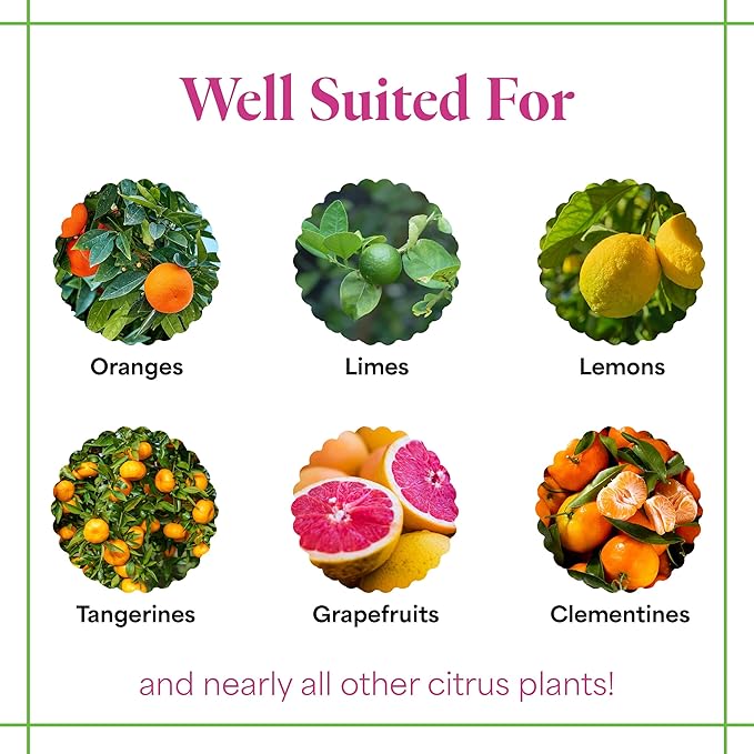 Grow More Citrus Grower Blend (1.7-0-0) - 10oz of Organic Citrus Fertilizer for Potted Trees w/Chelated Micronutrients - Improves Taste, Color, & Firmness