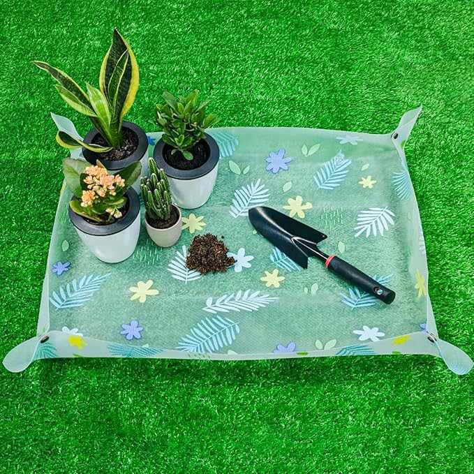 40.2" Large Repotting/Potting Soil Mat for Indoor Plants,Thicker Potting Tray for House Plants, Succulents,Cactus, Pots, Soil,Bonsai tool,Gardening Accessories Plant Lovers Gifts(40.2" x 29.1",Clear)