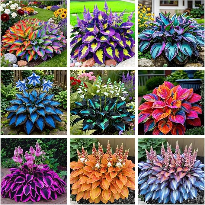 270+ Perennial Hostas for Planting, Heart Shaped Leaves, on-GMO Heirloom Hosta Plants Seeds Outdoor Garden