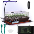 60-Cell Self-Watering Seed Starter Kit with Grow Light and Heat Mat, Seedling Tray with Humidity Dome, Indoor Plant Germination Tray for Beginners - Grow Tomatoes, Peppers, Herbs & Flowers