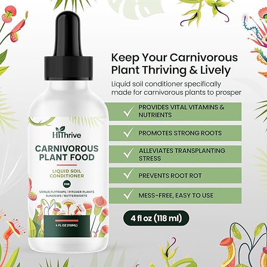 4oz Carnivorous Plant Food & Venus Fly Trap Food - Feeds up to 500 Times, Tropical Plant Fertilizer for Carnivorous Plants, Premium Liquid Fertilizer & Feeding Supplement for Consistent Growth