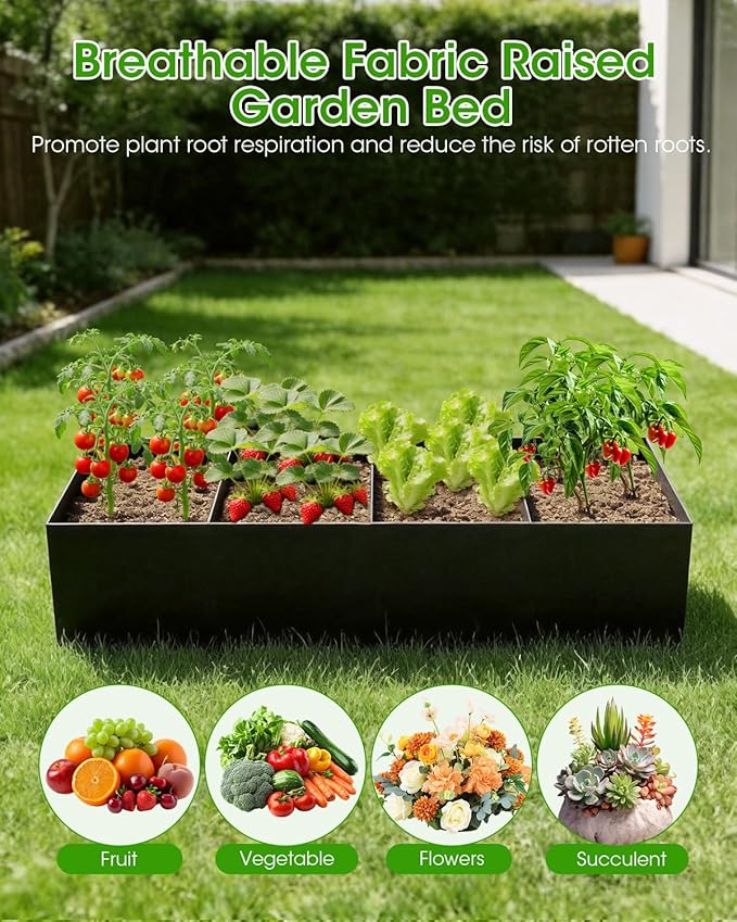 Cucumber Trellis with Grow Bags for Garden, U Frame Garden Trellis for Climbing Plants, Metal Plant Trellis with Garden Netting for Vegetables Flowers Fruits(5 Arches)
