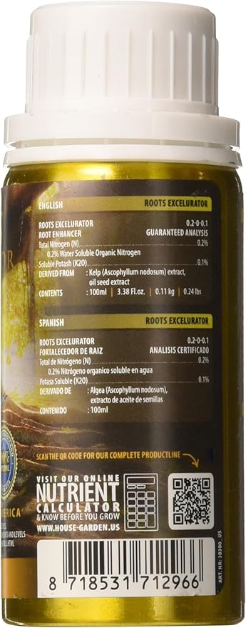 House & Garden Roots Excelurator Gold, for Plant Cuttings and Seedling, 100-ml