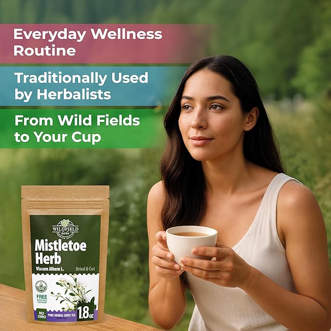 1.8 oz. Dried Mistletoe Herb Tea Goat'S (Viscum) - 50g Mistletoe Herb Herbal Tea Muerdago