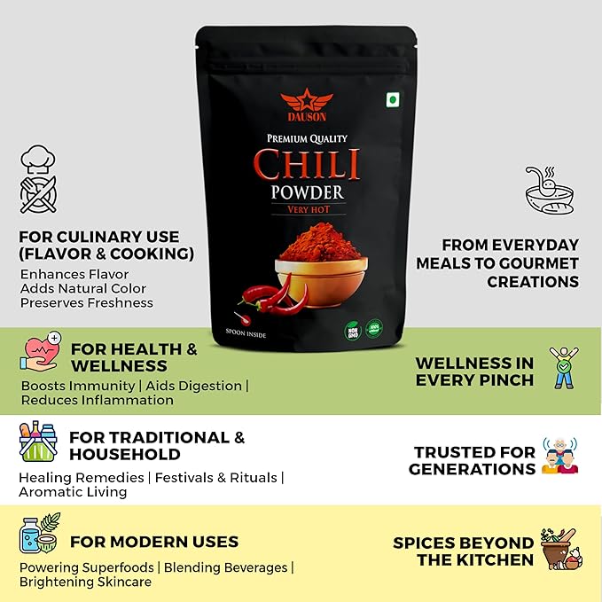 Hot Chili Powder – 100% Pure & Natural | Finely Ground Chili | No Additives or Fillers | Aromatic, Earthy Flavor for Cooking | 25g Sample Available | Kitchen Essential for Global Cuisine