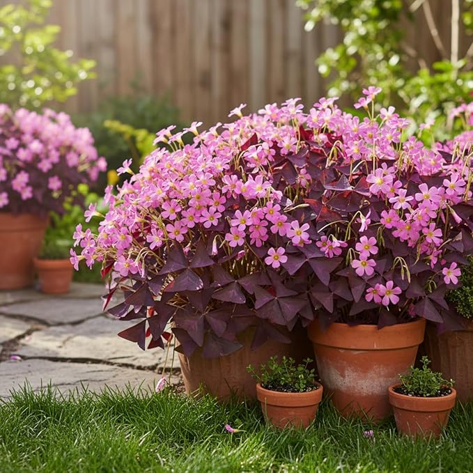 Pack of 24 Purple Shamrocks Bulbs, Oxalis Bulbs for Planting, Oxalis Triangularis Bulbs Good Luck Flower Bulbs