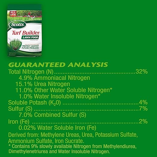 Scotts Turf Builder Lawn Food, Fertilizer for All Grass Types, 5,000 sq. ft., 12.5 lbs. (2-Pack)