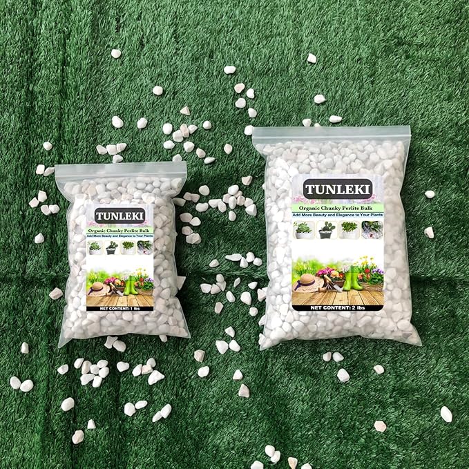 1lb/2lb Chunky Perlite for Plants Horticultural Coarse Pearlite for Enhanced Drainage and Ventilation for Indoor Outdoor Plants (1lb)