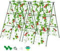 Miory Cucumber Trellis, 2 Pack A-Frame Trellis for Raised Bed, Garden Trellis for Climbing Plants Outdoor, Plant Support for Vegetables Vines, Steel with PE Coated (32" Lx48 H)