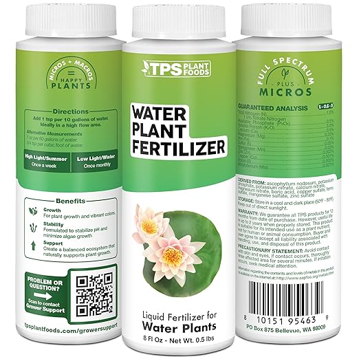 Water Plant Fertilizer – Liquid Plant Food for Healthy Aquatic Growth, Stronger Roots & Vibrant Water Plants, 32 oz