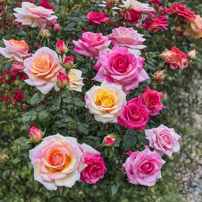 100+ Rose Seeds: 16 Red Pink Yellow Heirloom Varieties for Colorful Perennial Shrubs