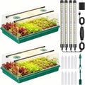 120 Cells Seed Starter Trays with Grow Lights, Color Change Grow Lights for Seed Starting Kit, 3 Timming Set, Indoor Plant Growing Kit for Gardeners, Germination Trays Kits, Gardening Gifts