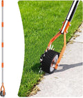Edger Lawn Tool - 67 inch Wheel Rotary Lawn Edger with Adjustable Stainless Steel Handle, Grass Edge Trimmer for Sidewalks, Driveways & Landscaping (Orange)