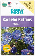 Back to The Roots 100% Organic Seed Packet - Bachelor Buttons 'Jubilee' 420mg