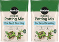 Miracle-Gro Indoor Potting Mix for Seed Starting, For Starting Vegetable, Flower, and Herb Seeds Indoors, Excellent for Cuttings, 8 qt. (2-Pack)