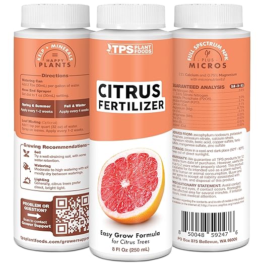 Citrus Fertilizer – Liquid Plant Food for Better Flowering, More Fruit & Stronger Trees, 32oz