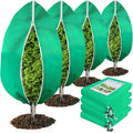 4 Pack Plant Covers Freeze Protection(71" x 47.3"),2.82 oz/sq yd Non-Woven Fabric,Frost Covers with Zipper Drawstring Plant Protection Cover Bags for Outdoor Winter Frost Cold Weather
