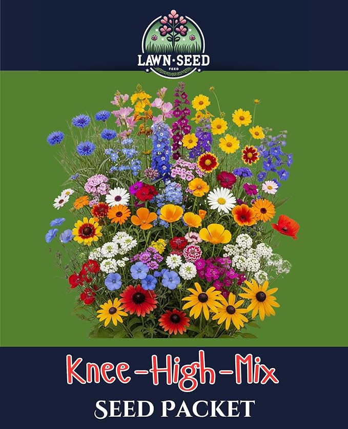 Knee-High Wildflower Mix (Seed Packet) Sprinkle a Little Magic—Our Shade, Perennial, Hummingbird, Deer-Resistant, and Other mixes Bring Vibrant Color and pollinator Joy to Any Space.
