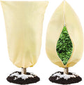 2 Pcs Plant Cover Freeze Protection, 47" x 70" Reusable Winter Frost Cover with Zipper & Drawstring, 2.8oz/yd² Heavy-Duty Tree Jacket for Outdoor Shrub & Fruit Tree Potted
