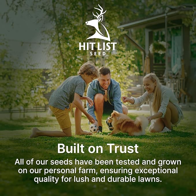 Hit List Seed Kentucky 31 K31 Tall Fescue Grass Seed, 5 lbs - Drought Tolerant, Hardy & Abuse Tolerant, Excellent Forage, Pure Seed, Genuine KY31 Seeds, Weed Free, Hunting, Attractive to Deer and Elk