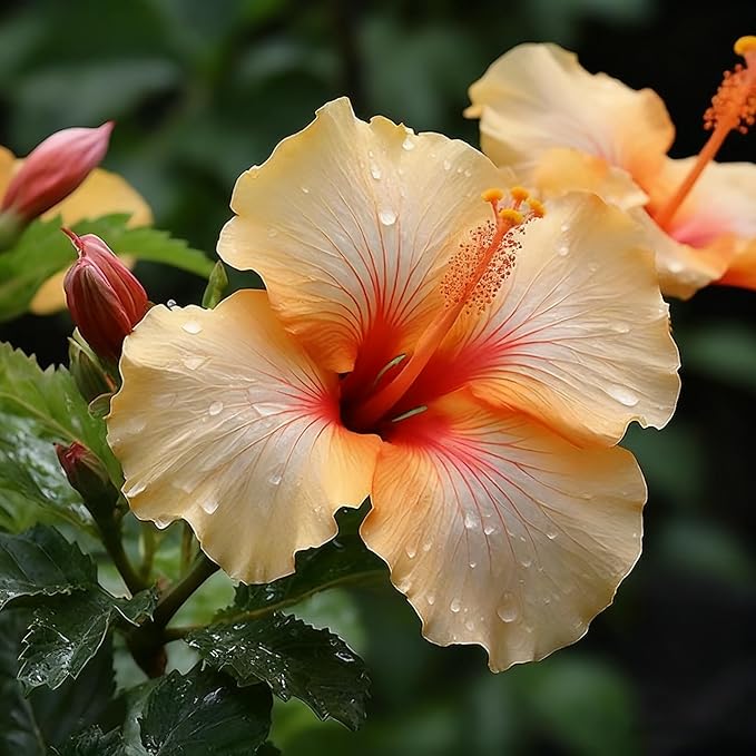 200 Hibiscus Flower Seeds for Planting, Mixed Color Rare Hibiscus Flower Seed, Non-GMO Heirloom Variety Bonsai Seed for Home Garden, Potted Decoration