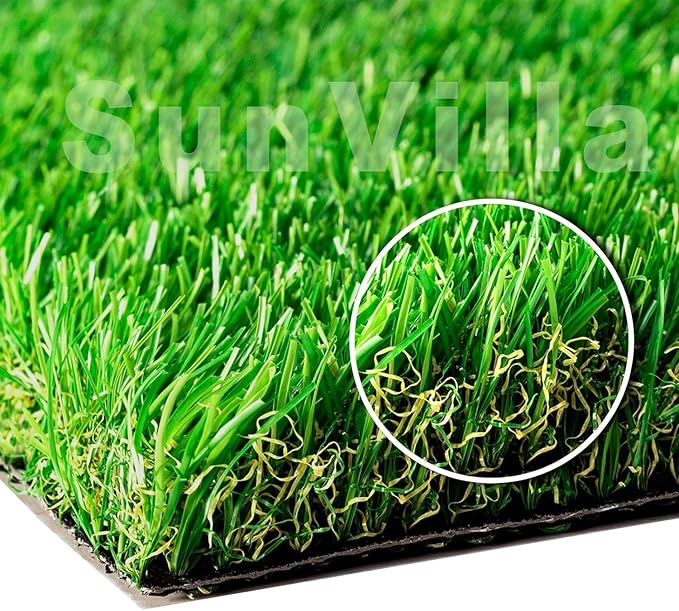 SunVilla Artificial Grass Rug Indoor Outdoor, 28 in x 40 in (7.7 Square FT) Realistic Thick Synthetic Fake Grass Mat for Dogs, Garden Lawn Landscape Patio Grass