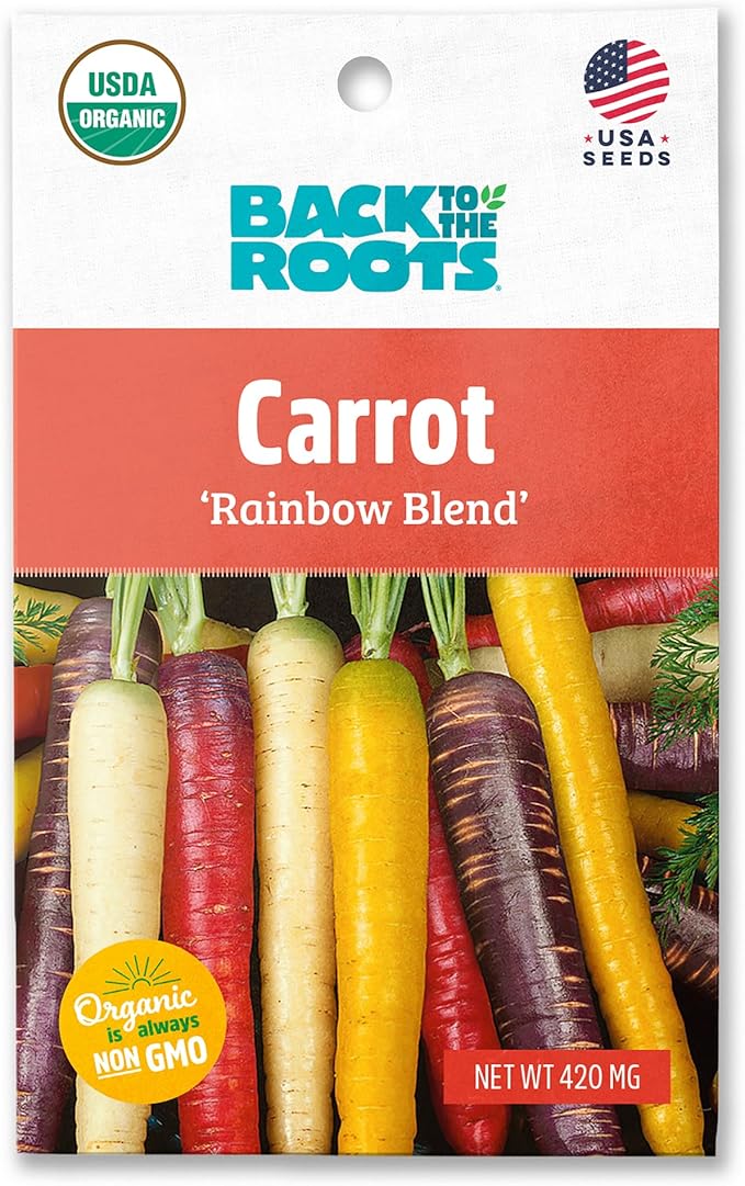 Back to The Roots 100% Organic Seed Packet - Carrot 'Rainbow Blend'