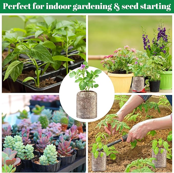 Legigo 200 Pcs 40mm Seed Starter Peat Pellets Pods for Seedlings- Compressed Seed Starting Pellets Seed Starter Pods Plugs Soil Peat Pods for Starting Seeds, Garden Planting Herb Flower Vegetables